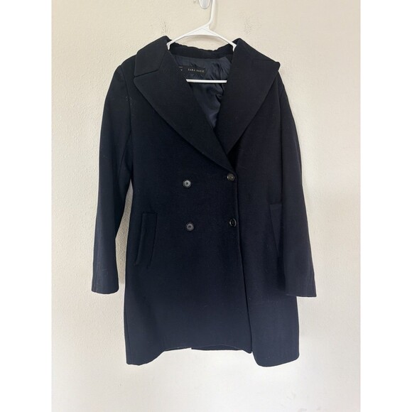 Medium Jackets & Blazers - Zara Women’s Wool double breasted Overcoat M Timeless Equestrian Preppy Academia